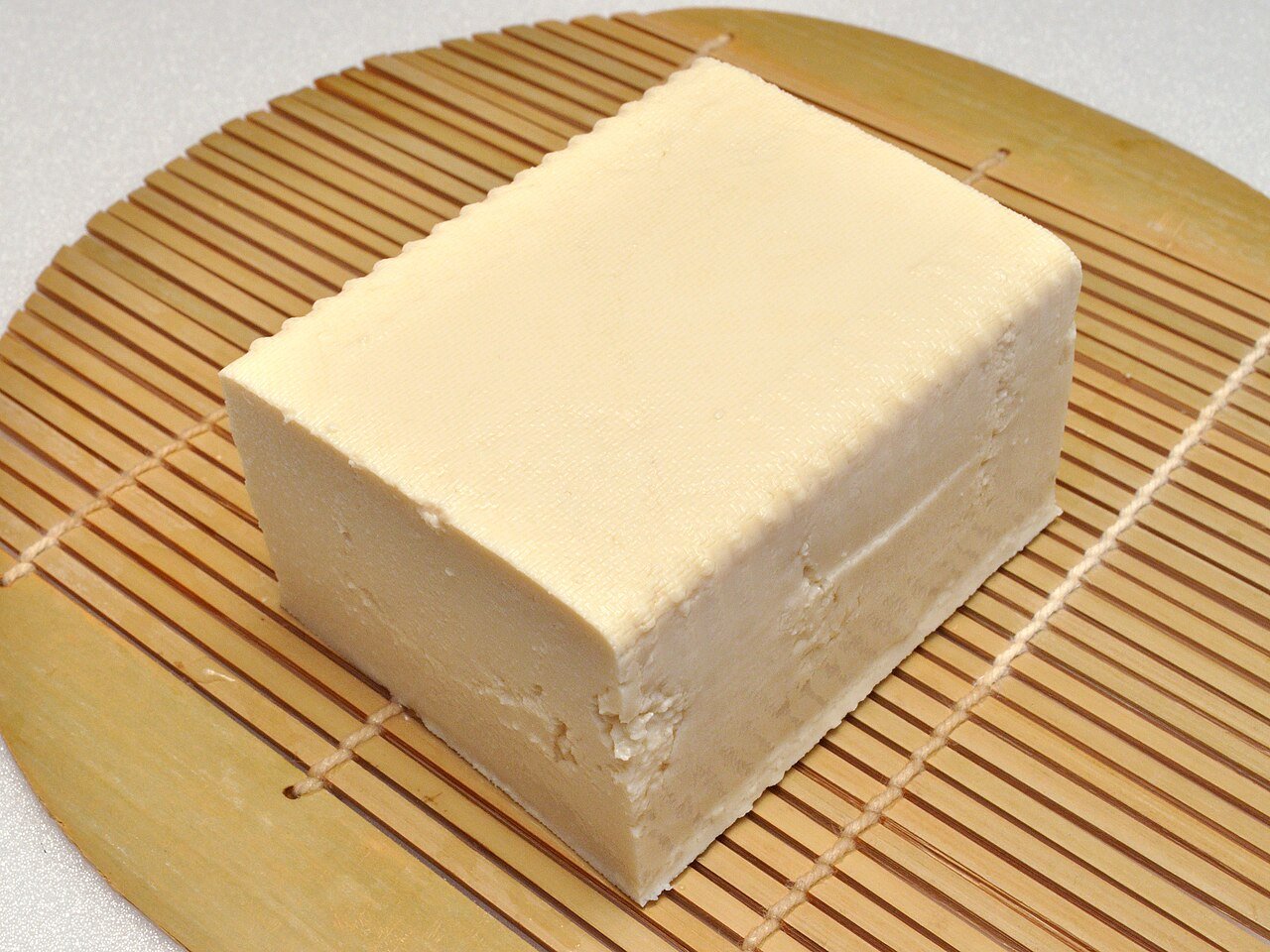 Blocks of fresh tofu