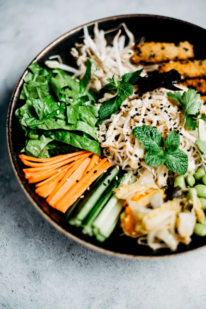 Japchae: Korean Glass Noodles with Beef and Vegetables